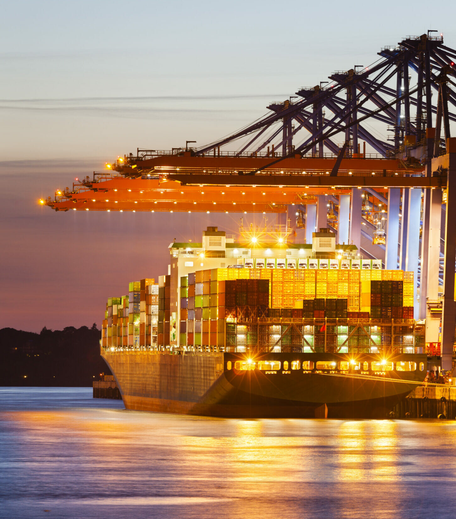 Container Terminal at Night